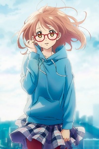 Kyoukai No Kanata Anime Girl Kuriyama Mirai (1080x2400) Resolution Wallpaper