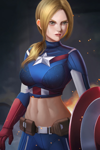 Lady Captain America 4k