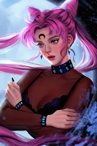 Lady Pink (640x960) Resolution Wallpaper