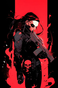 Lady Punisher 8k (1280x2120) Resolution Wallpaper