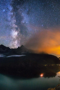 320x568 Lake Diablo Milky Way