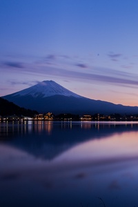 Lake Kawaguchi In Japan (1125x2436) Resolution Wallpaper