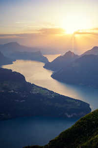 Lake Lucern Landscape Mountains
