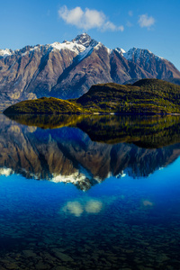 640x1136 Lake Mountains Reflection Snow 4k