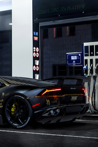 Lamborghini Black 4k (1080x2160) Resolution Wallpaper