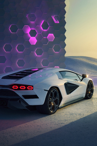 Lamborghini Countach 2023 4k (480x854) Resolution Wallpaper