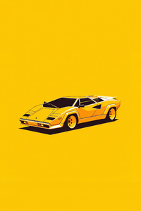 Lamborghini Countach Artwork (1080x2160) Resolution Wallpaper