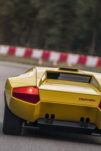 Lamborghini Countach LP500 Reconstruction Rear Look 5k (1440x2960) Resolution Wallpaper
