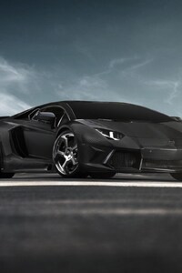 Lamborghini Full Black (640x1136) Resolution Wallpaper