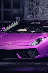 Lamborghini Gallardo Purple (480x800) Resolution Wallpaper
