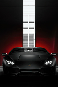 Lamborghini Huracan Evo Black 4k (640x960) Resolution Wallpaper