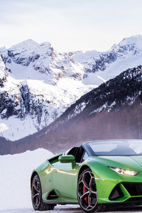 480x800 Lamborghini Huracan Evo Spyder 2019