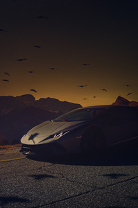 Lamborghini Huracan Performante Photography (240x400) Resolution Wallpaper