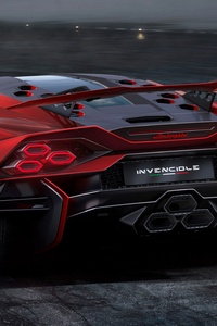 1125x2436 Lamborghini Invencible Rear View 5k