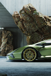 Lamborghini Sian (1280x2120) Resolution Wallpaper
