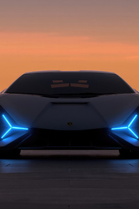 Lamborghini Sian Sunset 4k