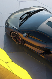 Lamborghini Sian Upper View (320x480) Resolution Wallpaper