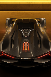 Lamborghini Terzo Millennio Rear 2020 (320x568) Resolution Wallpaper