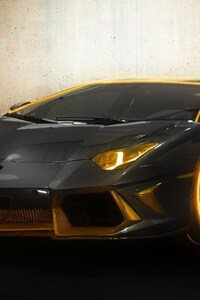Lamborghini Tron Gold (1080x2160) Resolution Wallpaper