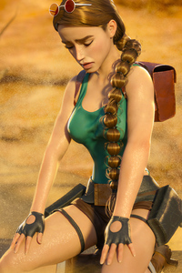 Lara Croft Fanart 4k (1080x2160) Resolution Wallpaper