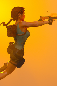 Lara Croft Vs Atlantis 4k (640x1136) Resolution Wallpaper