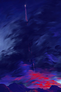 Late From Work Dark Clouds (1080x2280) Resolution Wallpaper