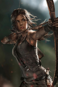 800x1280 Lauren Cohan As Lara Croft The Tomb Raider