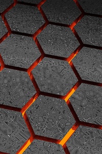 Lava Abstract Hexagon 3d