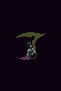 League Of Legends Akali 5k (240x320) Resolution Wallpaper