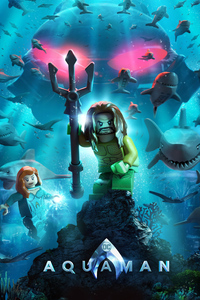 Lego Aquaman (320x480) Resolution Wallpaper