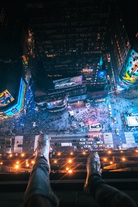 Legs Hanging Aerial View New York City 5k