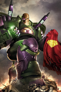 Lex Luthor Holding Superman Cape (1280x2120) Resolution Wallpaper