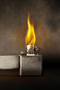 320x568 Lighter Flame Burning