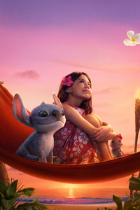 Lilo And Stitch Japanese Poster (240x320) Resolution Wallpaper