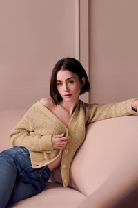 Lily Collins For Calvin Klein (320x480) Resolution Wallpaper