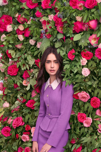 Lily Collins X Koradior Campaign 2025 (240x400) Resolution Wallpaper