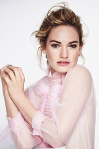 Lily James 2018 (640x1136) Resolution Wallpaper