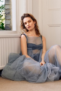 Lily James Allure 2018 (480x854) Resolution Wallpaper
