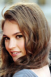 Lily James Cute (240x400) Resolution Wallpaper