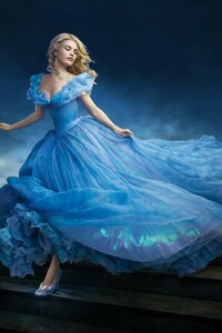 Lily James In Cinderella (320x480) Resolution Wallpaper