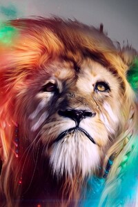 Lion Abstract 4k