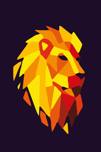 Lion Abstract Art 4k (640x960) Resolution Wallpaper