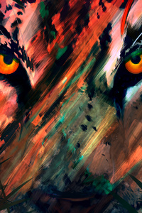 Lion Dark Soul Abstract (2160x3840) Resolution Wallpaper