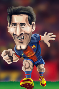 Lionel Messi Fc Fanart (360x640) Resolution Wallpaper