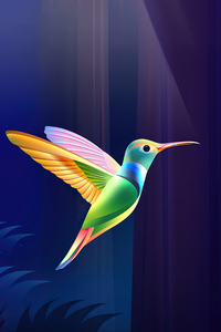 Little Bird Minimal Art (640x960) Resolution Wallpaper