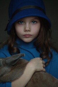 Little Girl With Rabbit