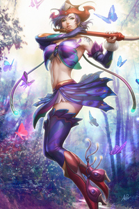 Loark Fairy Playing Fluet (1080x2160) Resolution Wallpaper