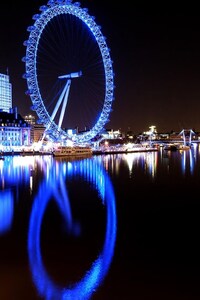 London Eye River Thames (640x960) Resolution Wallpaper