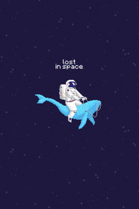 Lost In Space 8bit Art (480x854) Resolution Wallpaper