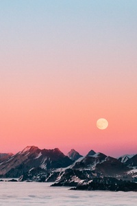 320x568 Low Hanging Clouds Mountains Sunrise